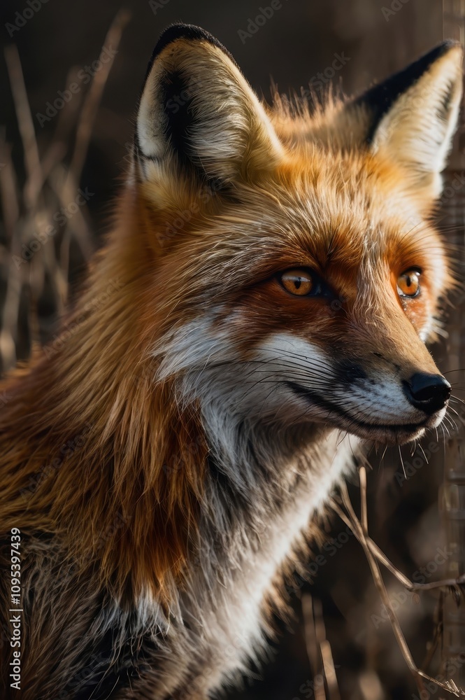 Obraz premium Fox is looking at the camera