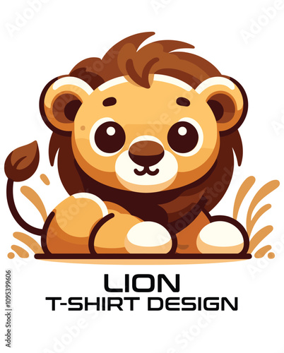 Lion Vector T shirt Design photo