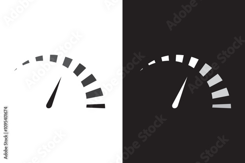 speedometer flat icon sign vector