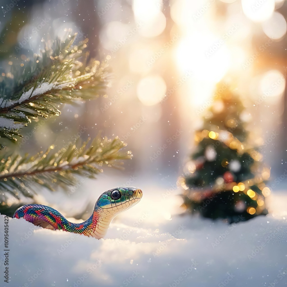 Fototapeta premium snake year is coming