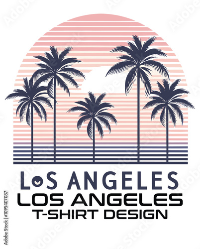 Wallpaper Mural Los Angeles Vector T shirt Design Torontodigital.ca