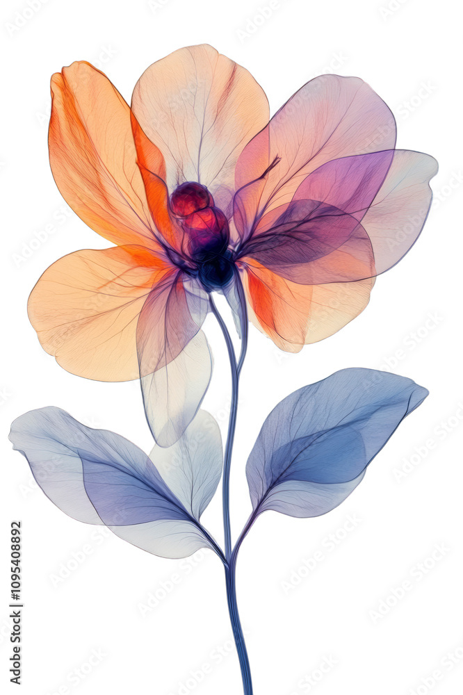 An artistic capture of a tiny fly resting on a petal An artistic capture of a tiny fly resting on a petal