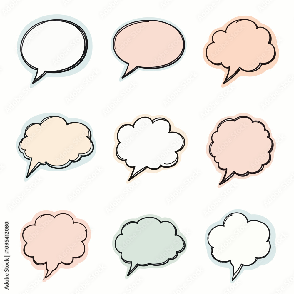 Blank empty speech bubbles vector illustration Blank empty speech bubbles vector illustration