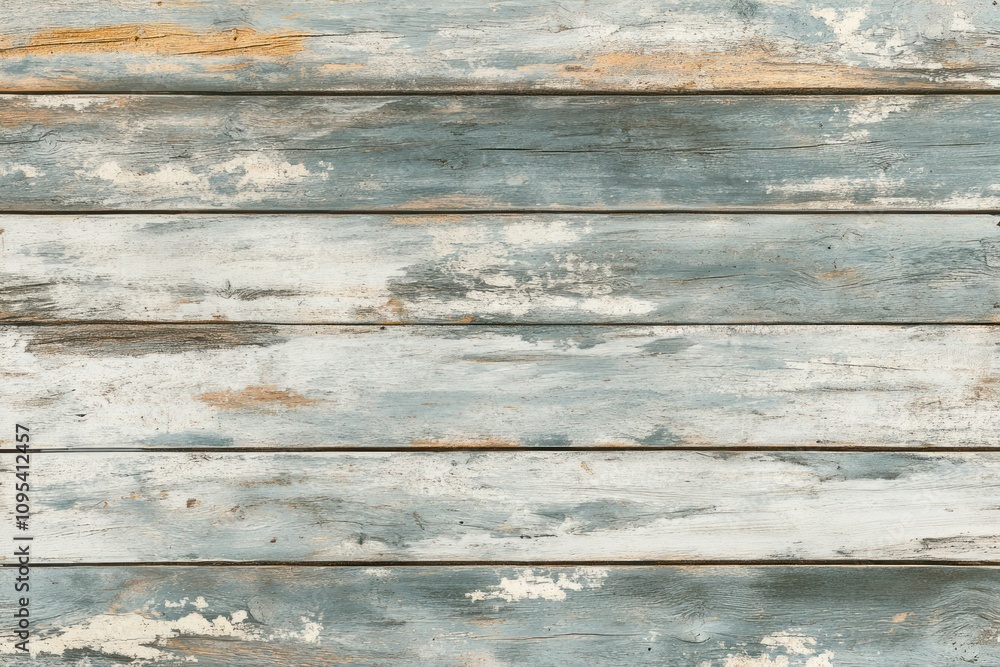 Weathered Gray and White Wooden Planks Background