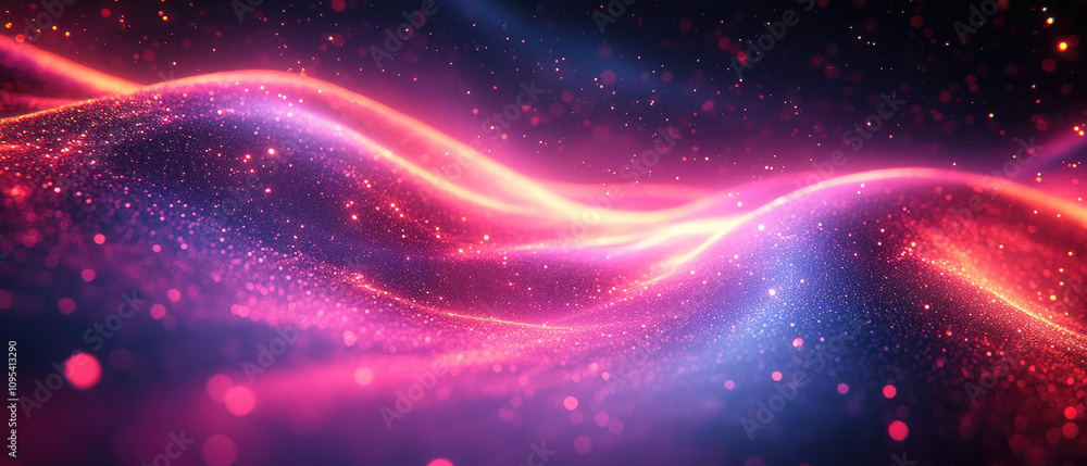 Abstract Cosmic Nebula, Pink and Blue Energy Waves Abstract Cosmic Nebula, Pink and Blue Energy Waves