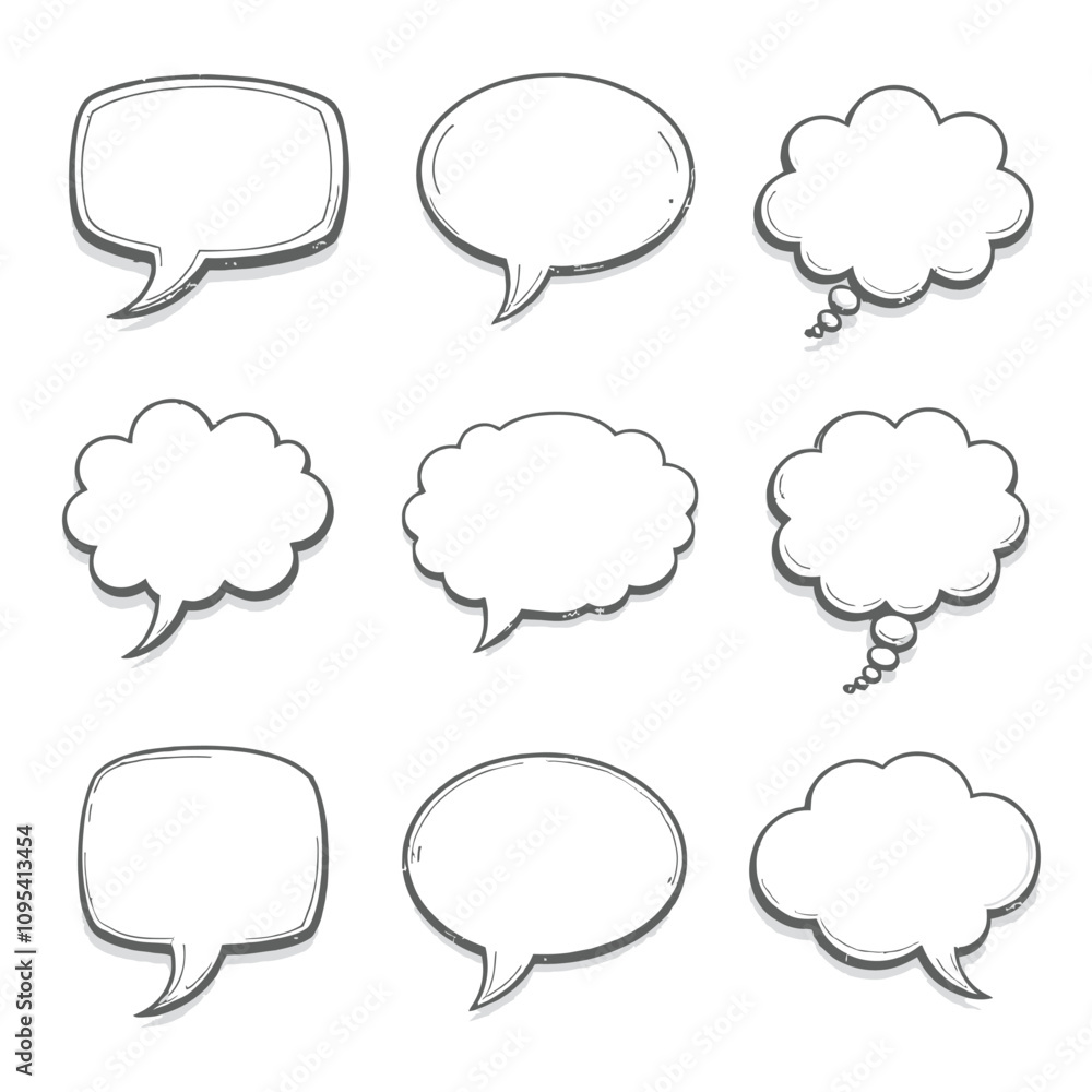Blank empty speech bubbles vector illustration Blank empty speech bubbles vector illustration