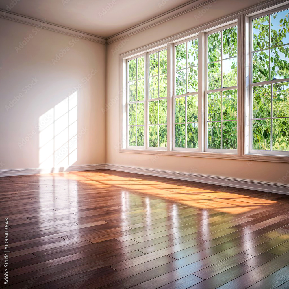 Sleek minimalist living room featuring a gray sofa wooden floors and large windows for a bright and spacious feel. Sleek minimalist living room featuring a gray sofa wooden floors and large windows for a bright and spacious feel.