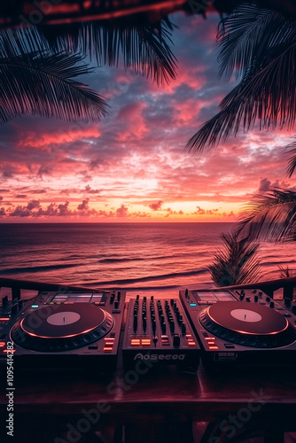 Turntables on the beach
