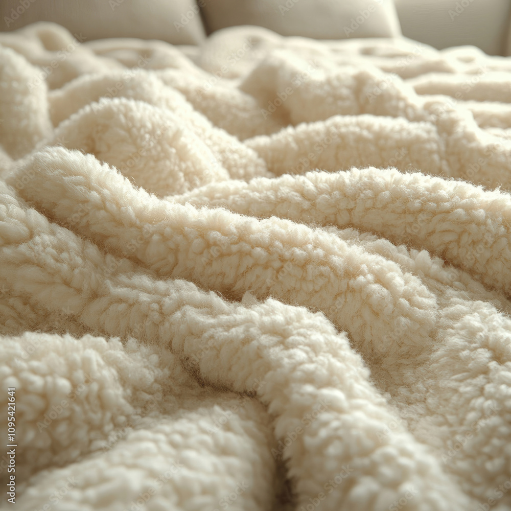 Soft Cream-Colored Fluffy Texture Soft Cream-Colored Fluffy Texture