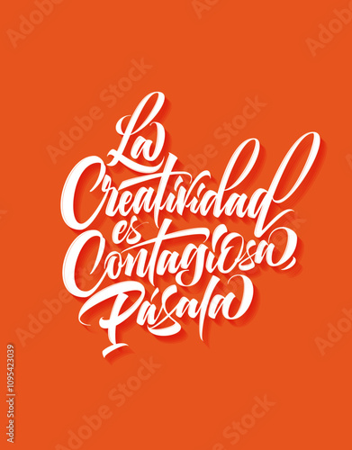 Lettering Creativo y Ornamental hecho a mano con frase motivacional 