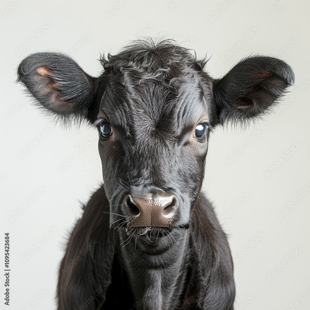 Cow Black Cow Cute Face Isolated In White Background Cow Cow Cow Black Cow Cute Face Isolated In White Background Cow Cow