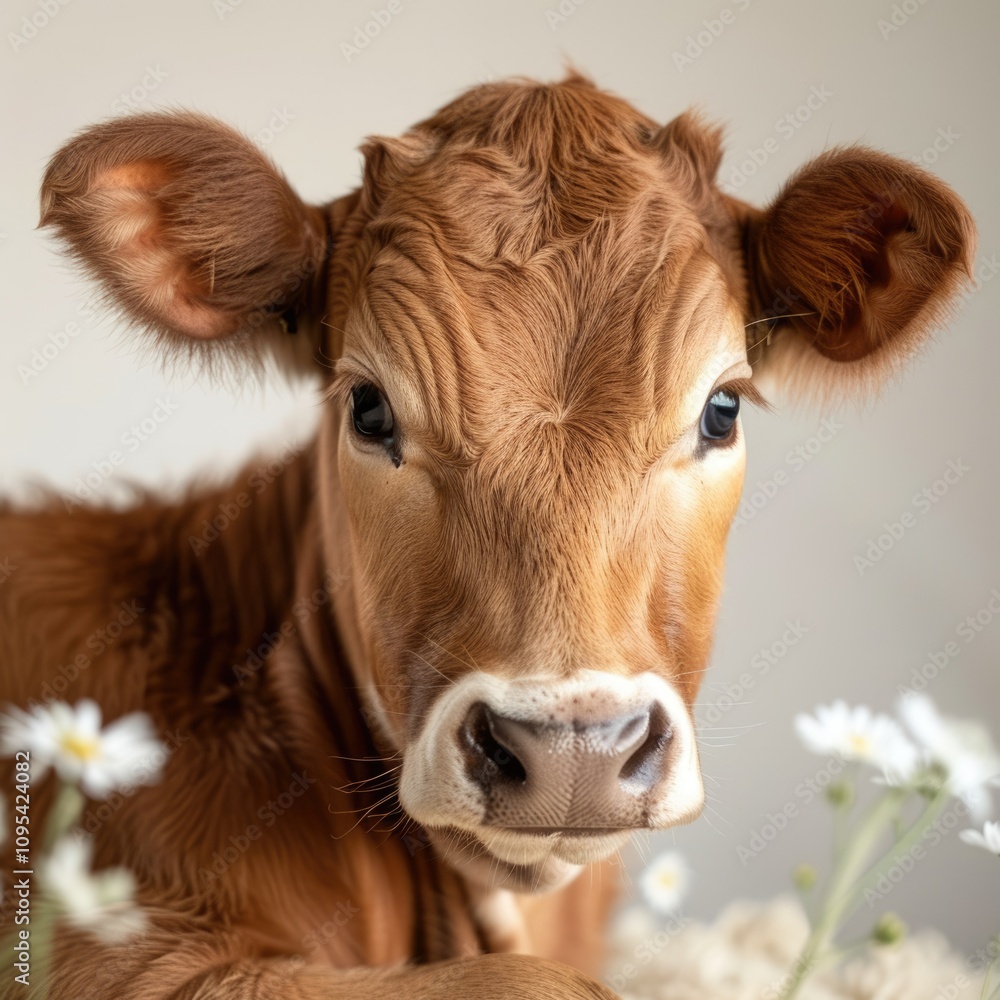 Brown cow on the white background cow Brown cow on the white background Brown cow on the white background cow Brown cow on the white background