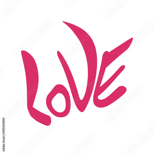 word love for decoration of postcards, textiles, paper, invitations, greetings, design. Valentine's Day