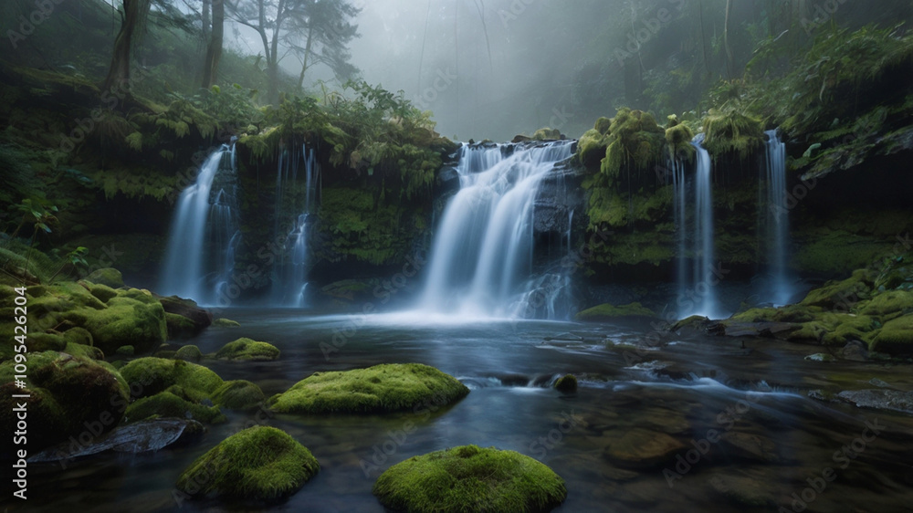 natural waterfall in the forest background wallpaper natural waterfall in the forest background wallpaper