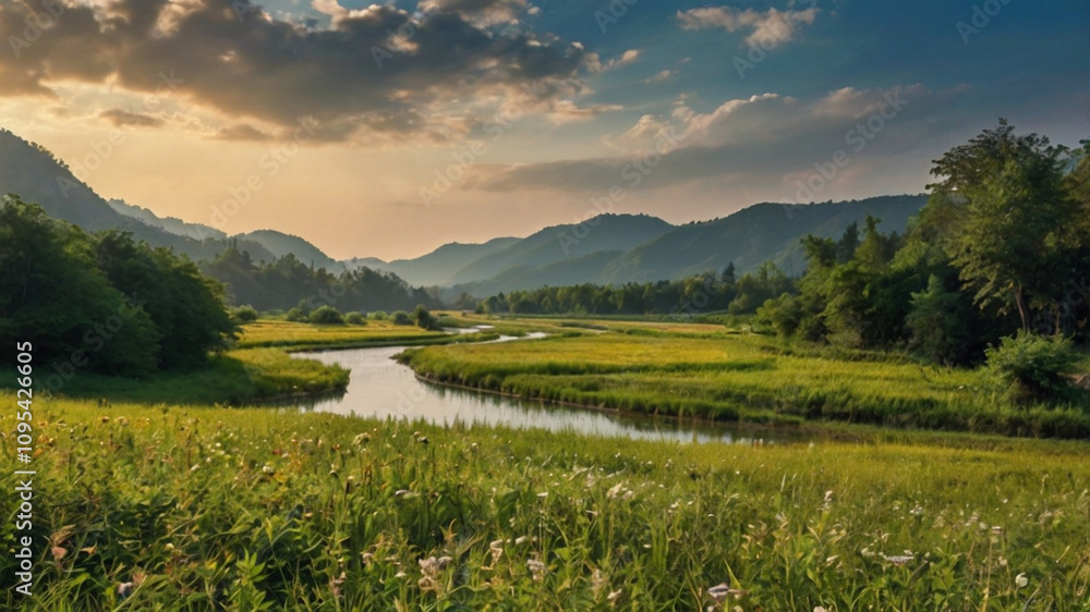 Fototapeta premium natural scenery wallpaper background.