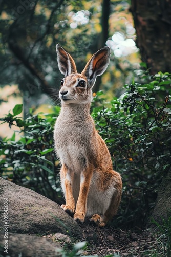 Wildlife observation gazelle in natural habitat forest setting nature photography close-up view