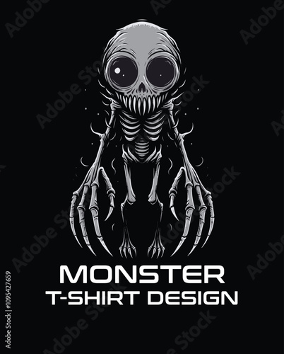Monster Vector T Shirt Design 