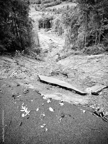 hurricane helene landslide photo