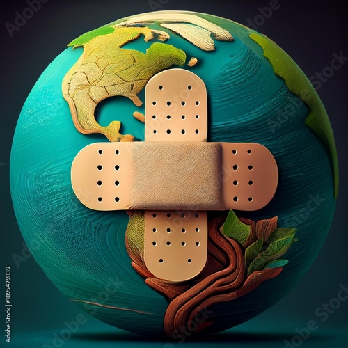 ban aid on the earth