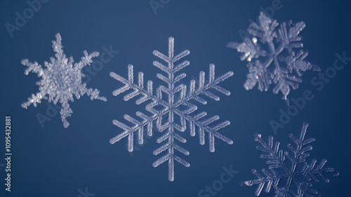 snowflake on blue