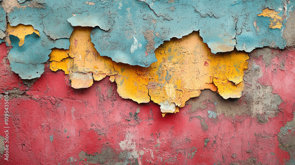 Weathered Wall Texture with Peeling Paint Weathered Wall Texture with Peeling Paint