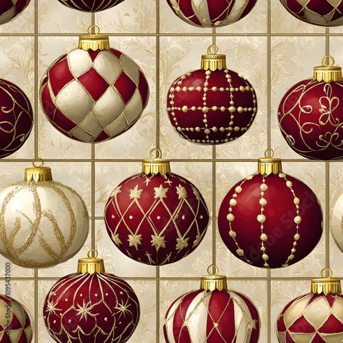 Seamless Christmas ornaments