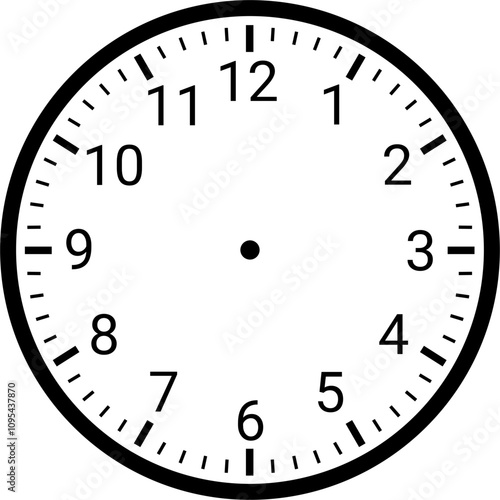 Analog clock showing time illustration 