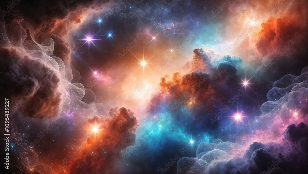 Colorful Nebula in Space Colorful Nebula in Space