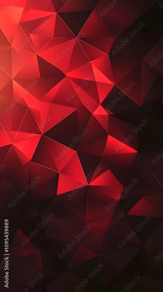 Red and black polygonal background with dark abstract shapes Red and black polygonal background with dark abstract shapes