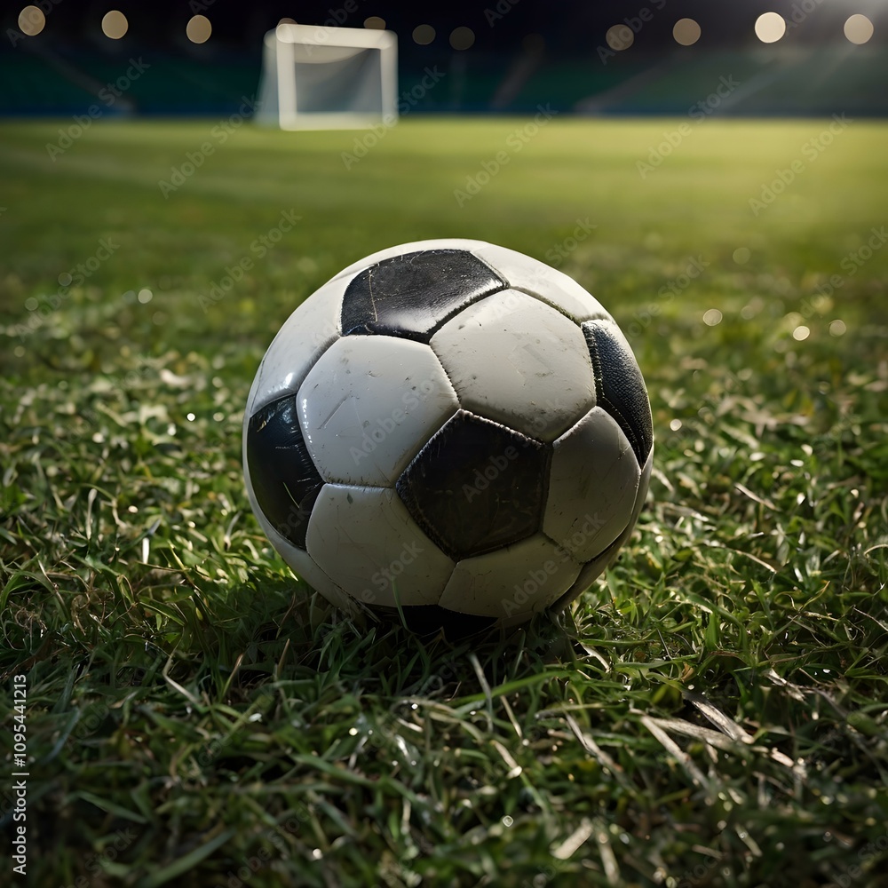 Fototapeta premium Soccer Ball on Field