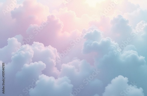 Floating mist with translucent pastel hues in a dreamlike atmosphere