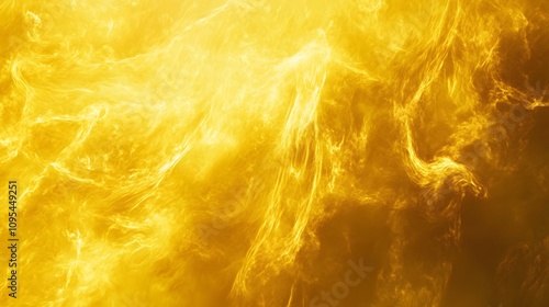 A golden yellow fractal background with swirling patterns and shimmering details, evoking the warmth of summer sunsets