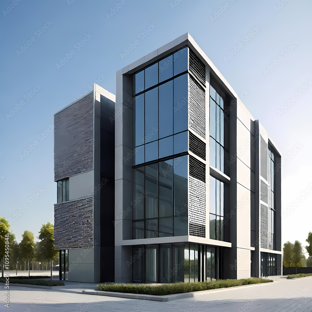 modern office building in the city modern office building in the city