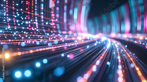 create an image showing a futuristic interconnected network of data streams flowing seamlessly into the S4 HANA system Highlight the transformation of raw