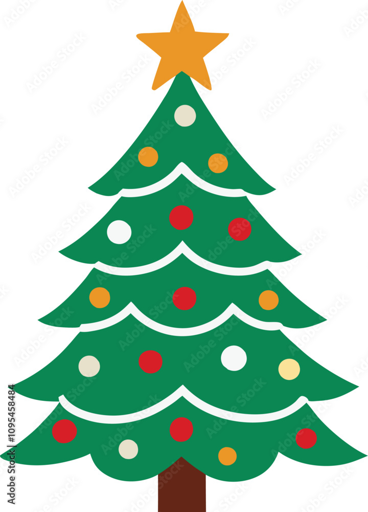 Christmas tree vector art illustration Christmas tree vector art illustration