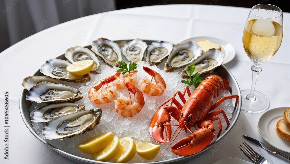 Fresh Seafood Platter with Lemon and Herbs Fresh Seafood Platter with Lemon and Herbs