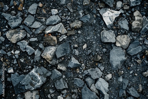 Wallpaper Mural Photo of Grey asphalt rock ground debris. Background texture for backdrops or mapping Torontodigital.ca
