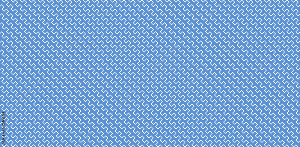 Seamless geometric pattern. Blue abstract background with white lines. Seamless geometric pattern. Blue abstract background with white lines.
