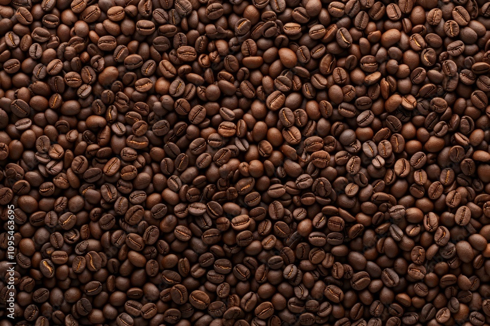 Photo of Big pile of fresh roasted coffee beans. Food photo for backdrops or recipes Photo of Big pile of fresh roasted coffee beans. Food photo for backdrops or recipes