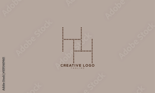 HH Abstract initial monogram letter alphabet logo design