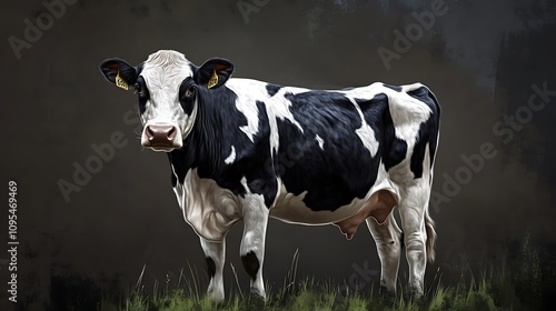 Realistic cow image perfect for various creative branding illustration uses images photo