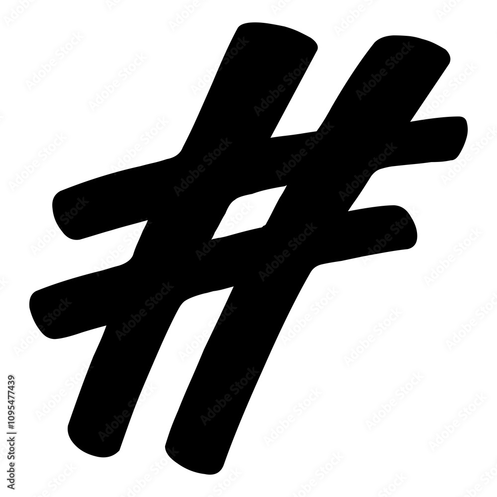 Fototapeta premium Hashtag Symbol icon isolated on a Transparent Background