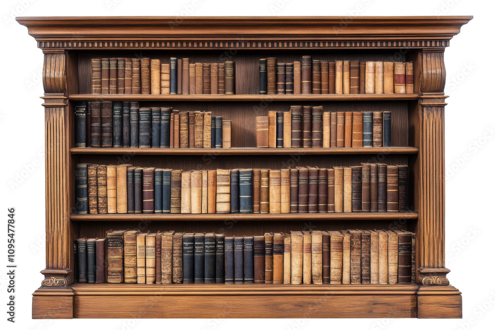 Modern danish bookshelf with a variety of books on light background. Cozy minimalistic style. Home library. Intellectual, knowledge, literature, books, reading. Bookcase. Generated with AI. Modern danish bookshelf with a variety of books on light background. Cozy minimalistic style. Home library. Intellectual, knowledge, literature, books, reading. Bookcase. Generated with AI.