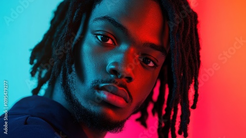 Close-up portrait of a man ...