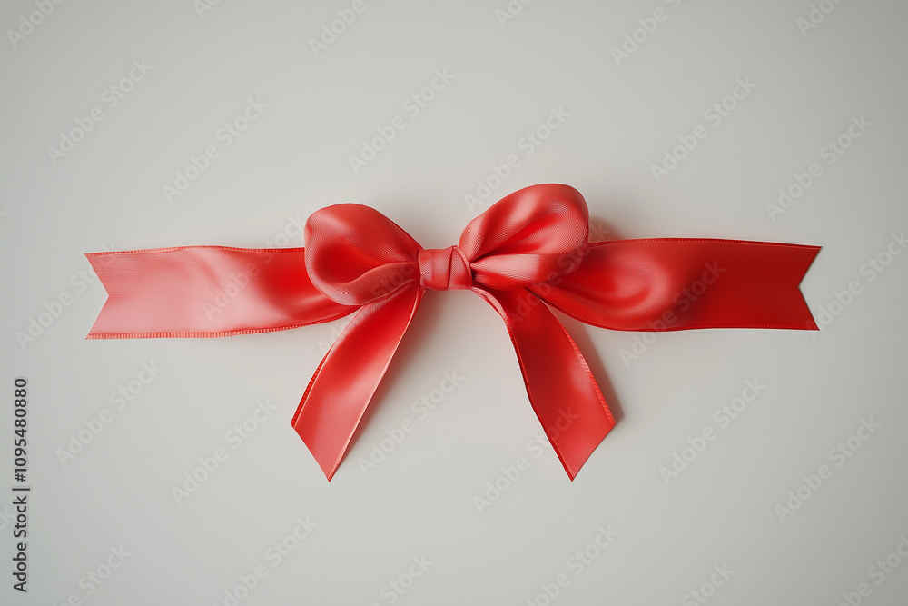 red bow on a white background red bow on a white background