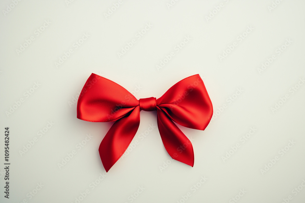 red bow on a white background red bow on a white background