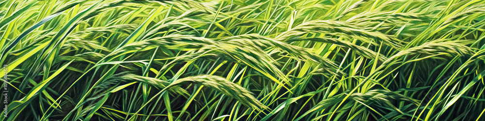 A close-up of tall grass, swaying in the breeze, revealing intricate patterns formed by the plants. A close-up of tall grass, swaying in the breeze, revealing intricate patterns formed by the plants.