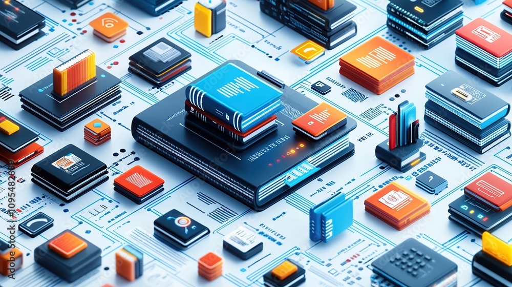 Obraz premium Digital Library: The Future of Knowledge