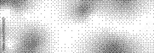 Pixelated bitmap gradient texture. Retro pixel art, black dither pattern, 8 bit background. Vector illustration