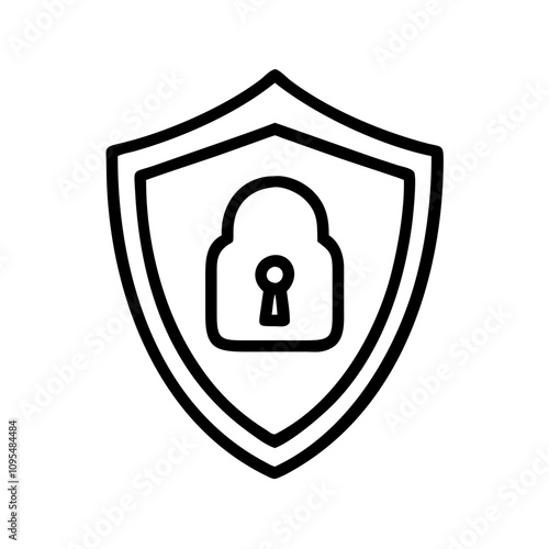 Free Download Shield icon with lock for security - GFXLoad